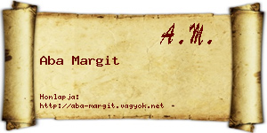 Aba Margit névjegykártya