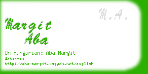 margit aba business card